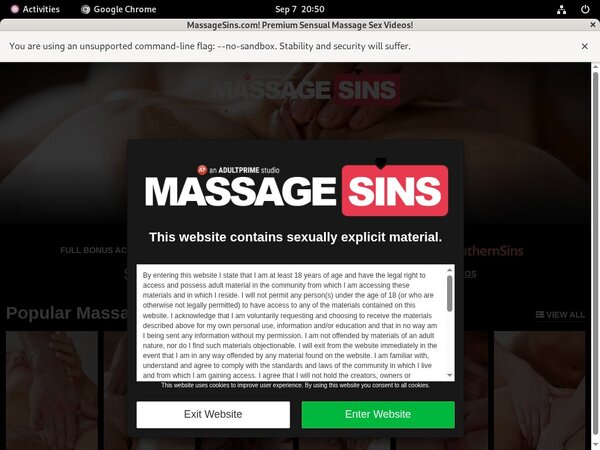 Massage Sins Discount Username