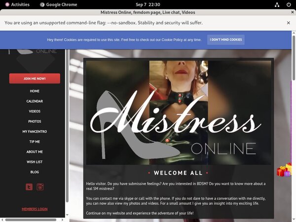 Mistressonline.eu Sign Up