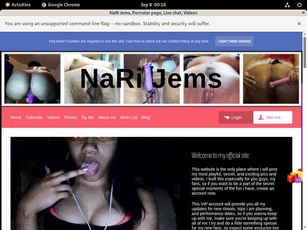 NaRiJems Working Accounts