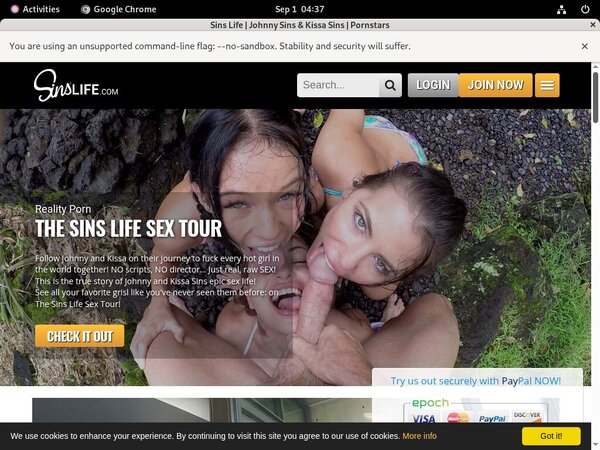 Sinslife.com Active Password