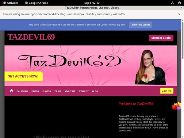 Tazdevil69.modelcentro.com Get Account