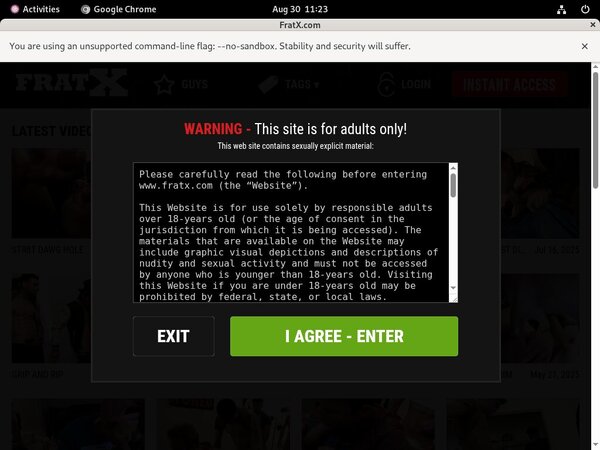 Working Fraternityx.com Pass