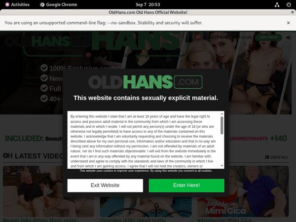 Oldhans.com Discount Vendo