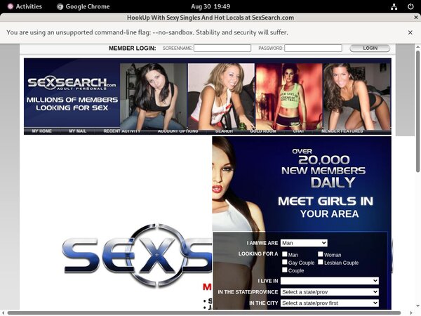 Searchsex Sign Up