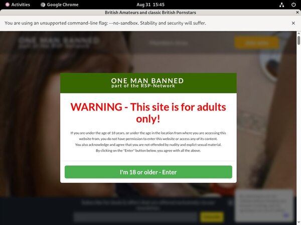 User Pass One Man Banned