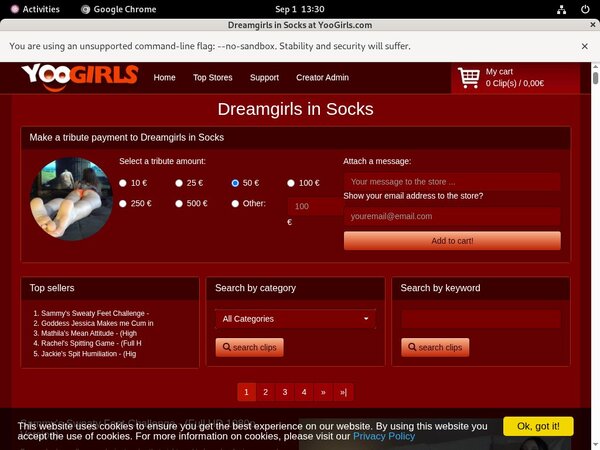 Dreamgirls In Socks Accounts Passwords