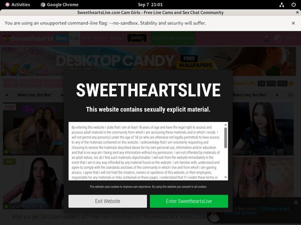 Sweetheartslive.com Billing Form
