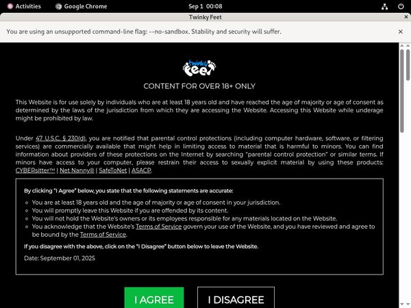Twinkyfeet.com Login Info